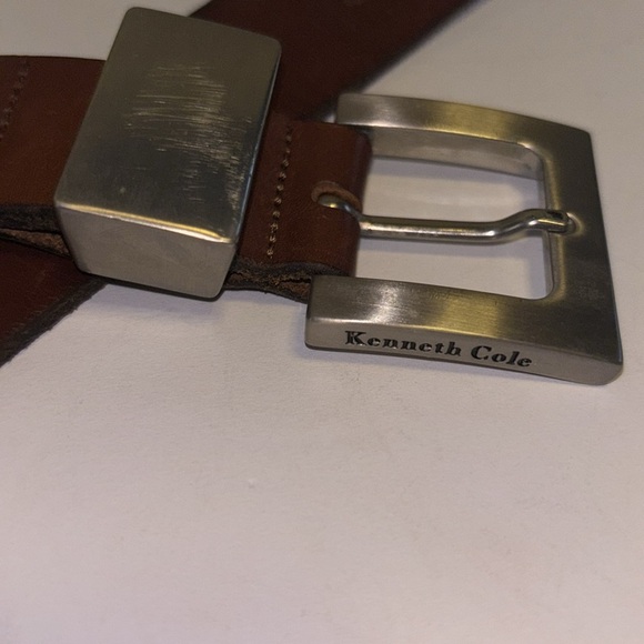 Kenneth Cole Dark Brown Leather Belt - Picture 1 of 5